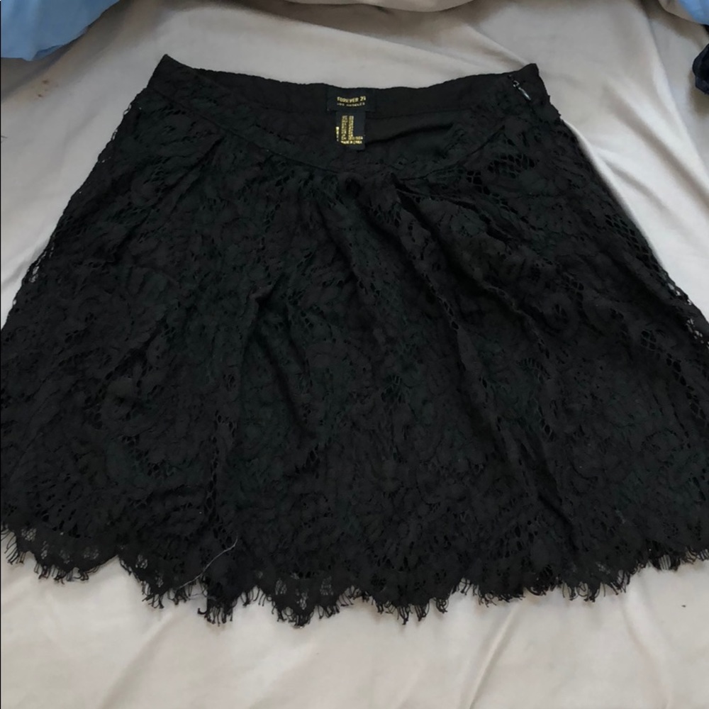 Black lace skirt